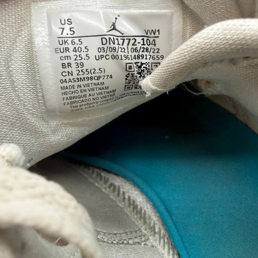 Jordan‎ Basketball Sneakers Mens 7.5 White Luka 1 Low Top Athletic Shoes Teal